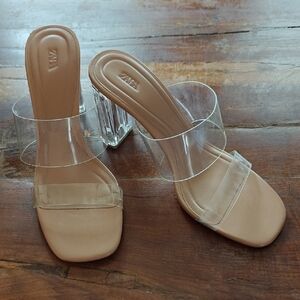 Zara | Clear Sandal Heels